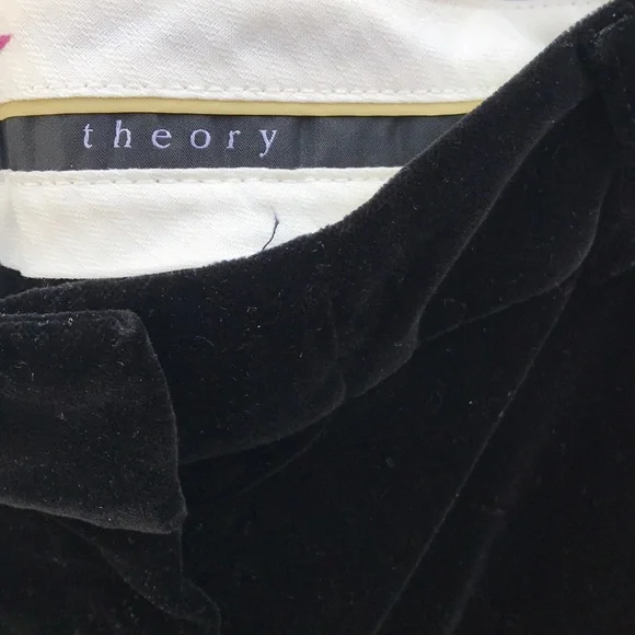 COPY - Theory velvet tuxedo pants w/satin side stripes - Picture 3 of 11